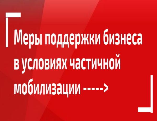 Меры поддержки бизнеса в условиях частичной мобилизации.